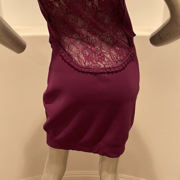 French Connection Short Sleeve Knit Dress Lace Insert Size 12 - Picture 9 of 14